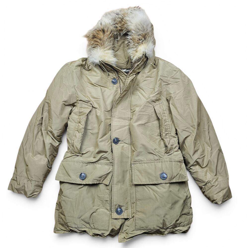 EDDIE BAUER Expedition Parka Men's XL VTG 80s Goose Down Coyote Fur Heritage